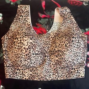 Cheetah print comfy bra